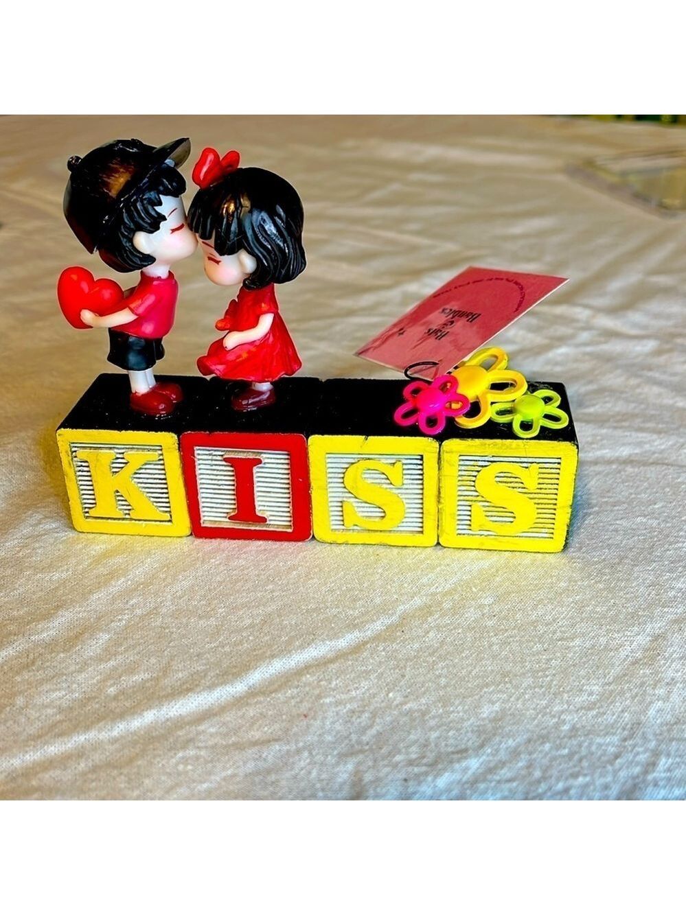 Kiss Alphabet Blocks Upcycle Love Figure